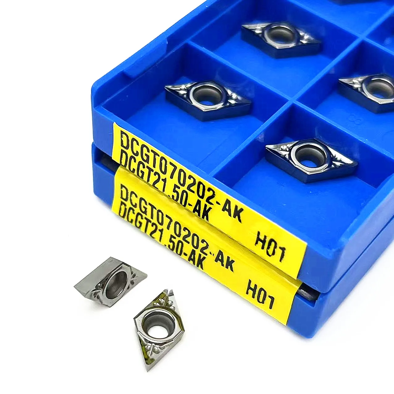 10 pz DCGT070208 AK H01 DCGT070204 inserto in metallo duro CNC lama di taglio in alluminio tornio CNC portautensili strumento lega di alluminio scanalato
