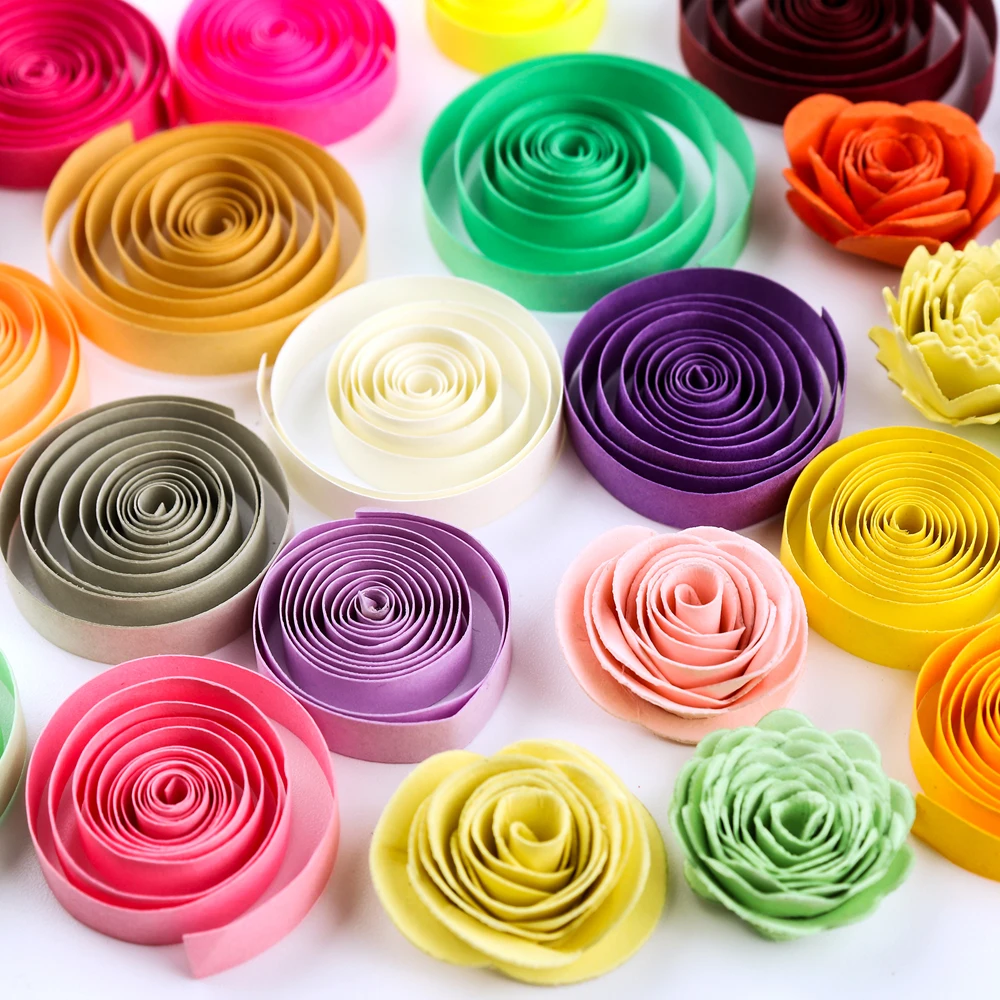 Ensemble de bandes de papier Quilling colorées, stylo à friser, outil de scrapbooking fait à la main, bricolage d'art pour enfants, 100 pièces par paquet, 2025