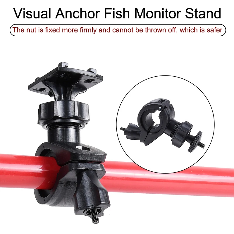 360 Degree Rotation Bike Bicycle Visible Anchor Fish Monitor Stand Smartphone Stand Fixed Monitor Stand Clamp Diameter 18-26mm