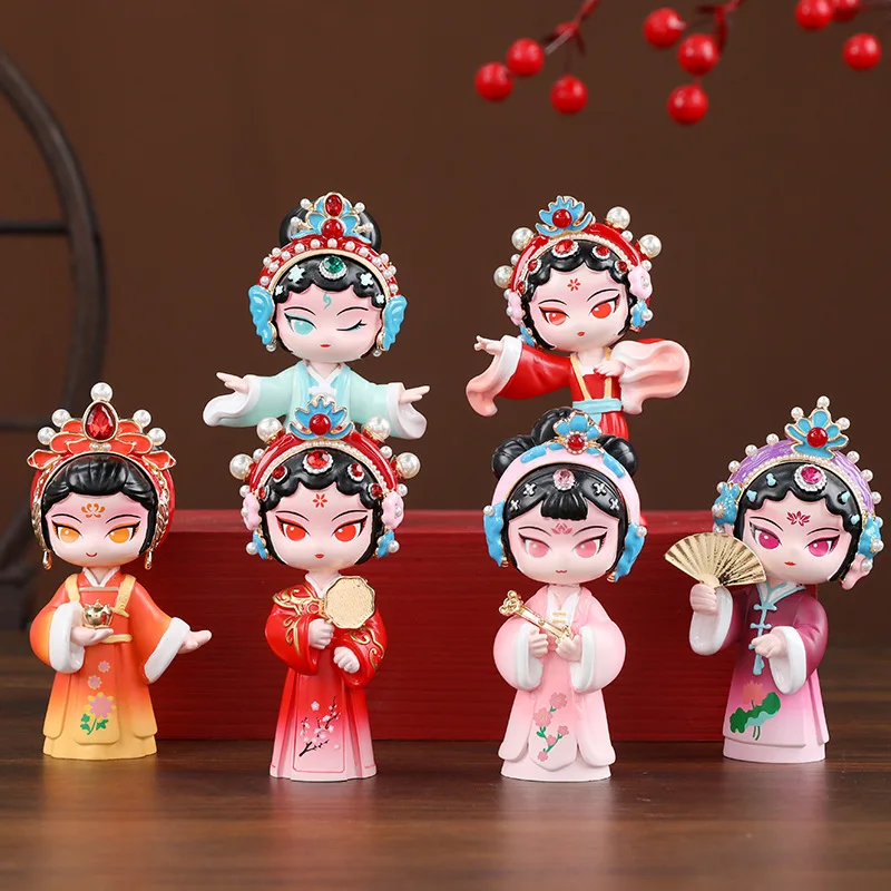 New Chinese-style ancient style Guochao series ornaments, Peking Opera facebook desktop decorations