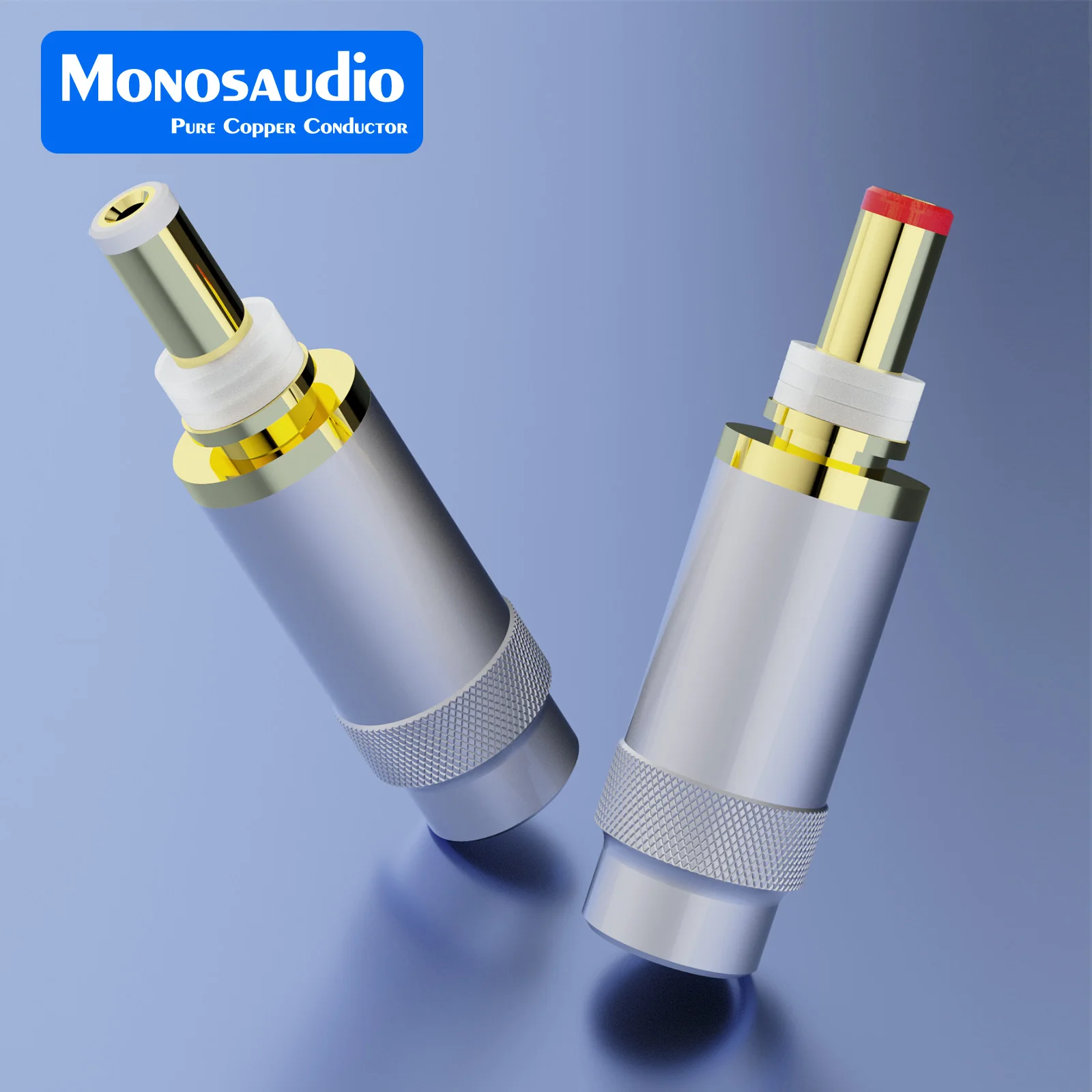 Позолоченная вилка постоянного тока Preffair 24 карата, разъем 5,5*2,1/2,5 мм для Hi End аудиокласса, HIFI, вилка постоянного тока