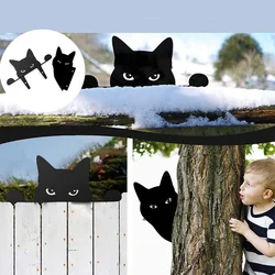 Decoración acrílica para jardín al aire libre, escultura colgante para ventana y pared de restaurante, Animal, Gato Negro, imagen de colección, regalo