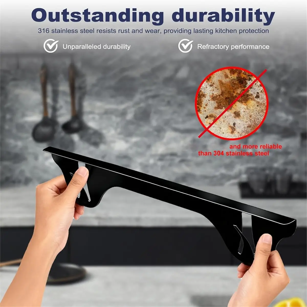 M10K Upgrade 316 Stainless Steel Stove Covers (2 Pack), Heat- Stove Filler for Kitchen Counter and Stovetop