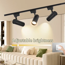 Set LED Track Light Dimmable Track Lamp AC180-265V COB led Spotlight  for Living Room Kitchen Clothing Store Rail Lamp Lighting