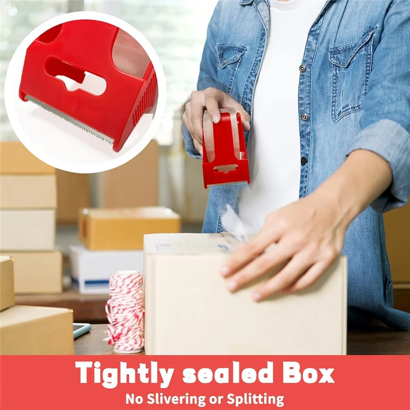 A76K 2Rolls Packing Tapes With 2 Refillable Dispenser,Heavy Duty Packaging Tape 1.88 Inch X 55Yards,Adhesive Packaging Tape