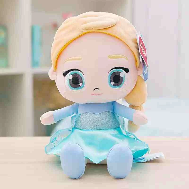 Disneyland Frozen Elsa Anna Olaf Princess Plush Doll Kawaii Soft Plush Sleeping Hug Birthday Christmas Gift Home Decoration