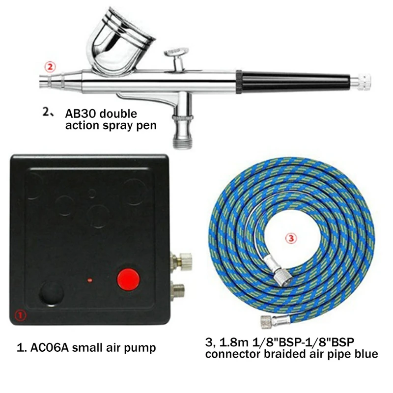 Multi-Purpose Airbrush Set With Accessory For Hobby/Craft/Cake Decorating EU Plug