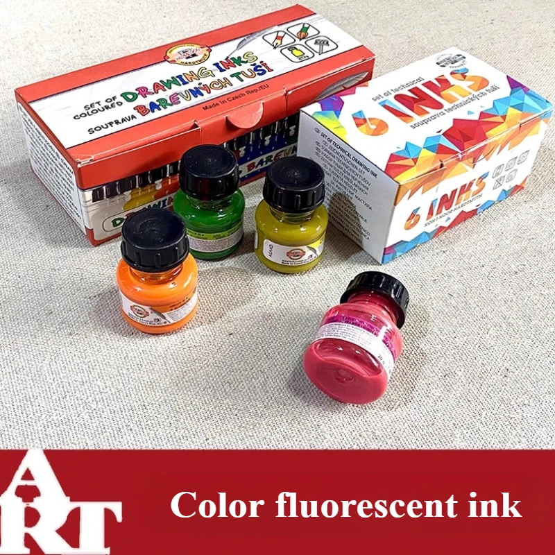 20g Color Fluorescent Ink Quick-drying Waterproof Does Not Fade for Fountain Pen Dipping with Water Writing Drawing