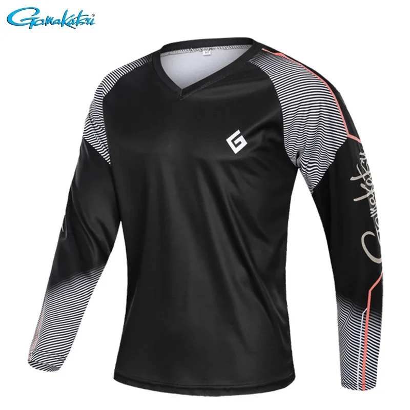 Gamakatsu Men Fishing Clothing Ultrathin Long Sleeve Sunscreen Anti-UV Breathable Summer Fishing Clothes M-3XL Fishing Shirts