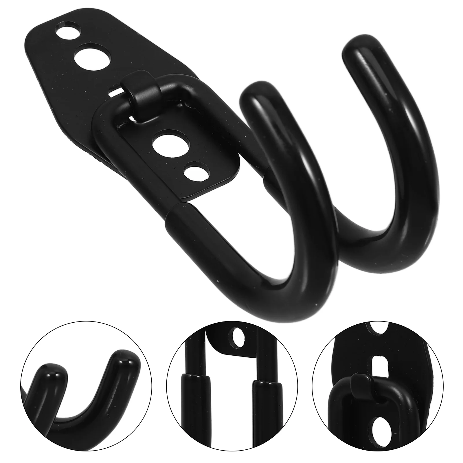 1PC Heavy Duty Iron Hook Water Hook Hose Organizer Hanging Bracket for Gardening Home (Black) gardening hook