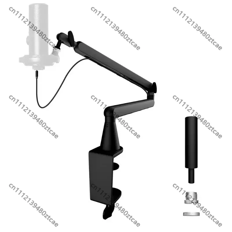 Live Microphone Stand, Low Position Desktop Boom Arm Mic Holder, Aluminum Alloy 2/3 Section Universal Adjustable Bracket