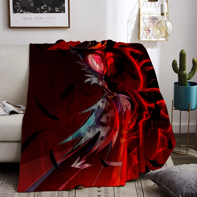 

H-helluva Boss Plush Blanket for Living Room Decorative Sofa Blankets Bedspread on the Bed Bedroom Decoration Boho Home Decor