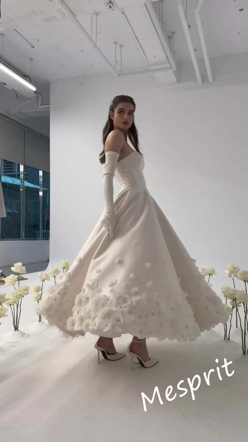 Charmeuse-vestido Midi de quinceañera con apliques, hombros descubiertos, a medida, para ocasiones