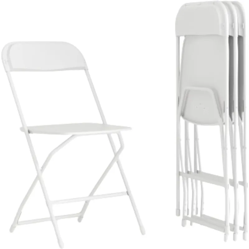 

Hercules Series Plastic Folding Chair - White - 4 Pack 650LB Weight Capacity Comfortable Event Chair-Lightweight