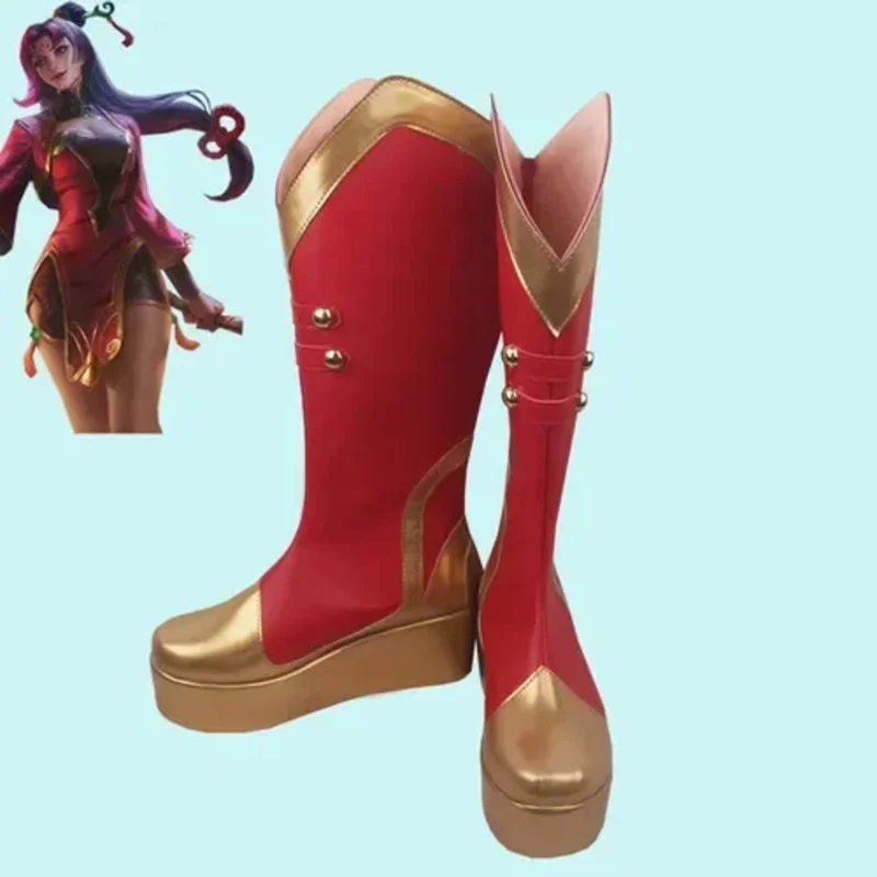 RealCos LOL إليز ديانا ندبة القمر جديد الجلد تأثيري أحذية أحذية زي الهالوين التأثيري الدعائم