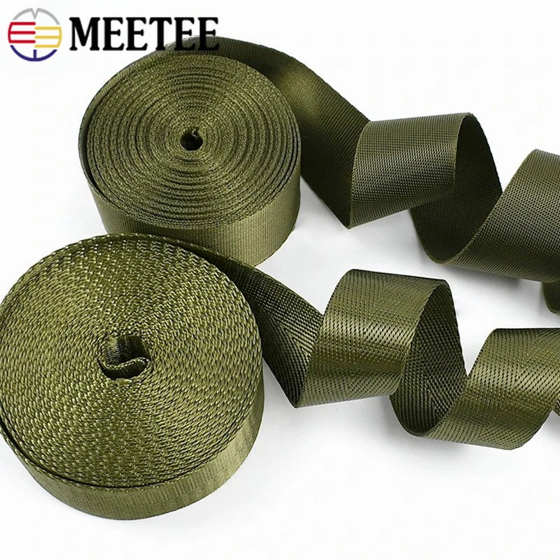 

5M 20-50mm ArmyGreen Webbing Strap Seatbelt Belt Sling Bias Binding Decorative Ribbon for Sewing Shoulder Bag Straps Materials