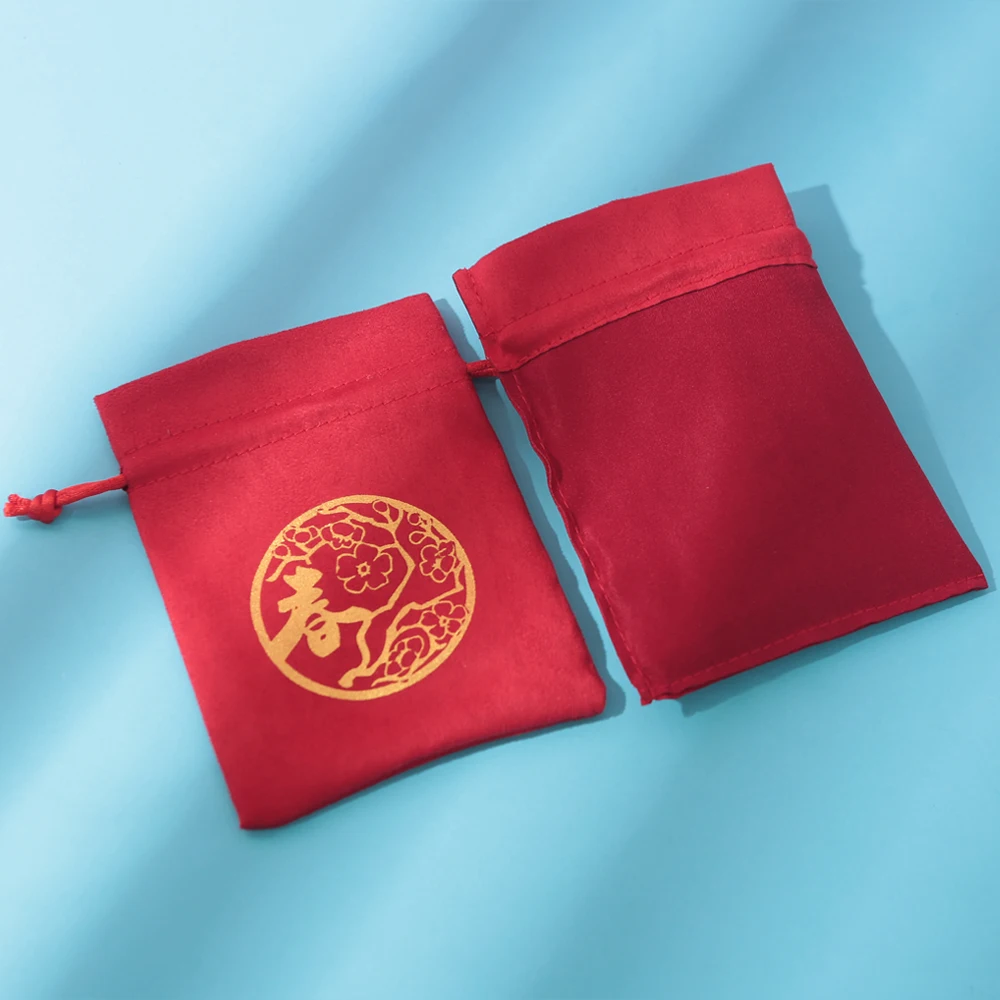 100Pcs Custom Logo Printed Flannel Velvet Material Eyelash Cosmetic Gift Drawstring Pouch Sunglasses Jewelry Dustproof Packaging