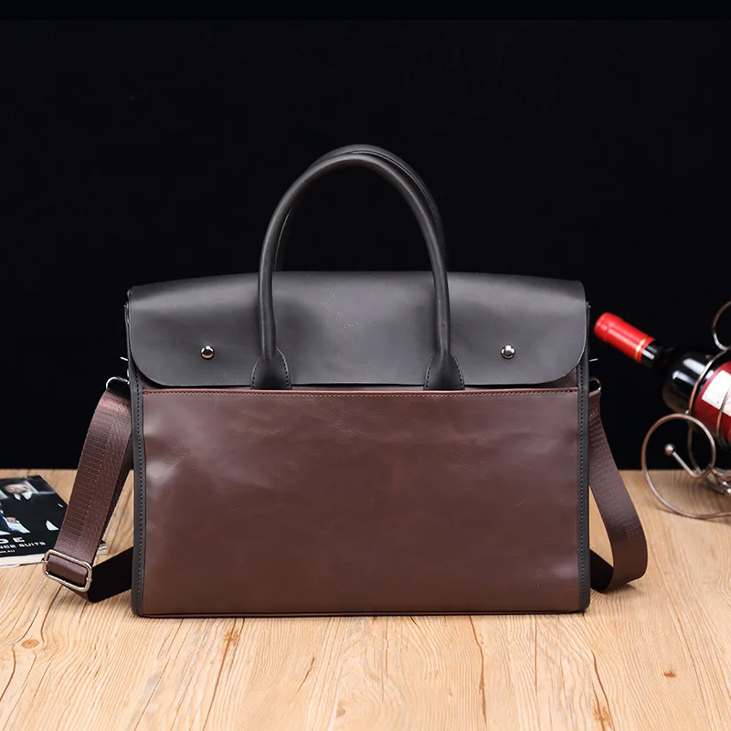 100-crazy-horse-leather-men-briefcase-free-shipping-retro-laptop-bag-luxury-handbag-fashion-men's-shoulder-bags-male-side-bag