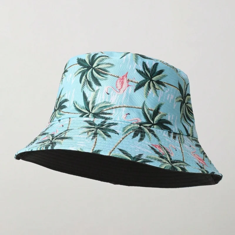 1PCS fisherman\'s hat Van Gogh Starry Sky print wide brim coconut print men\'s and women\'s outdoor sunblock hat visor flower outdo