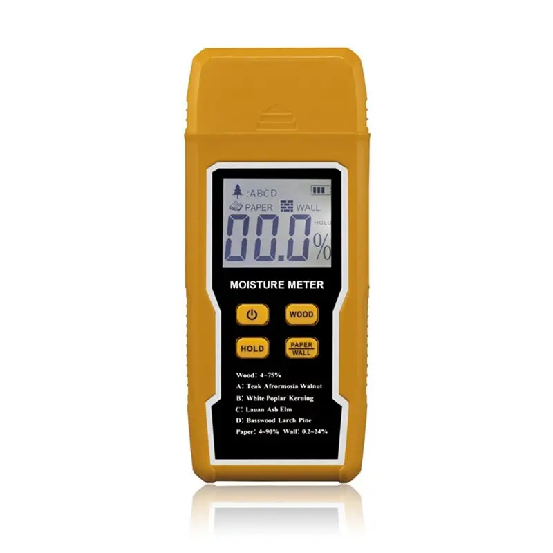 Y42A-2 Pins Digital Moisture Meter LCD Wood Bamboo Floor Paper Wall Building Humidity Tester Timber Damp Detector Indicator