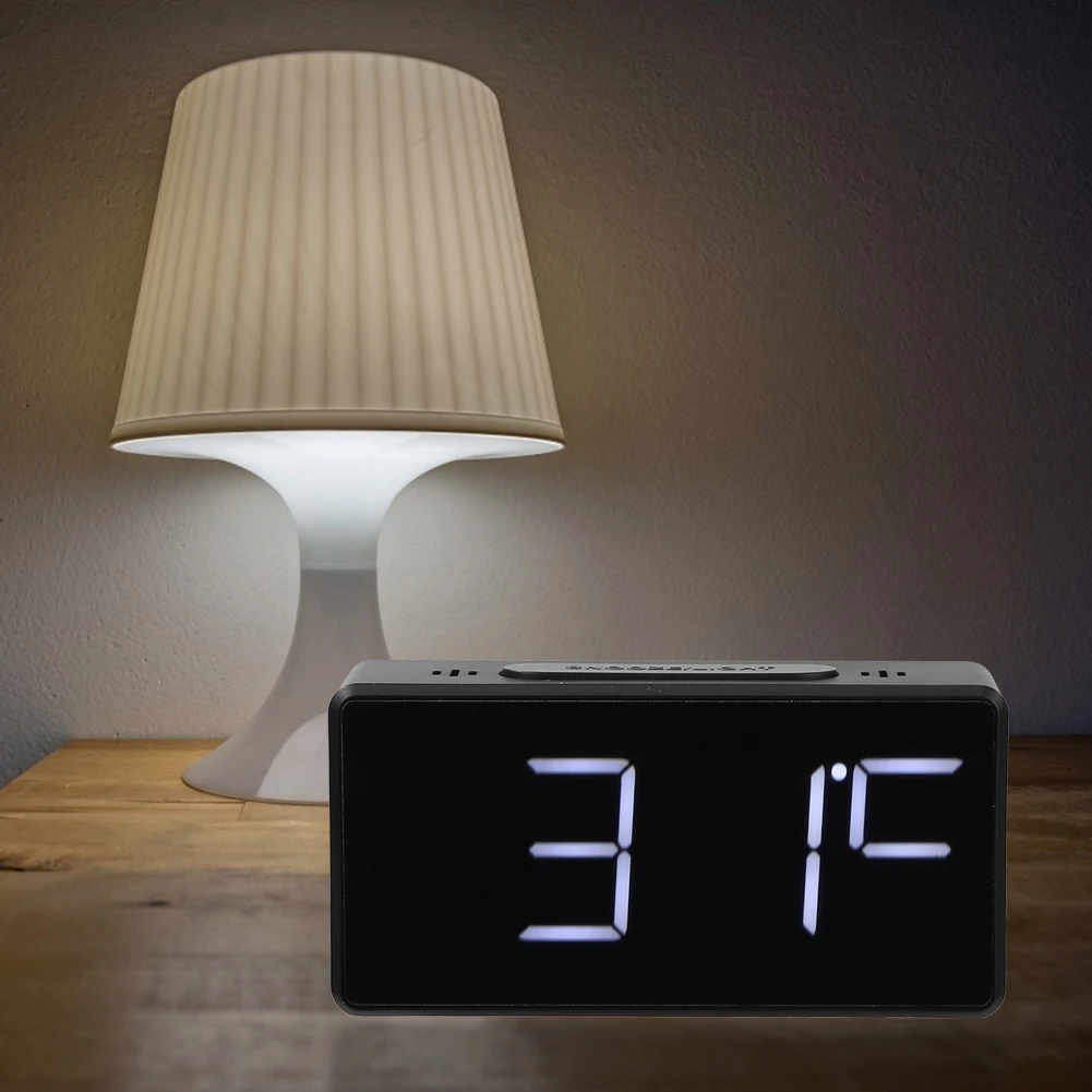 Large Digital LED Desk Alarm Clock Home Decoration Alarm Snooze Clock USB Timer