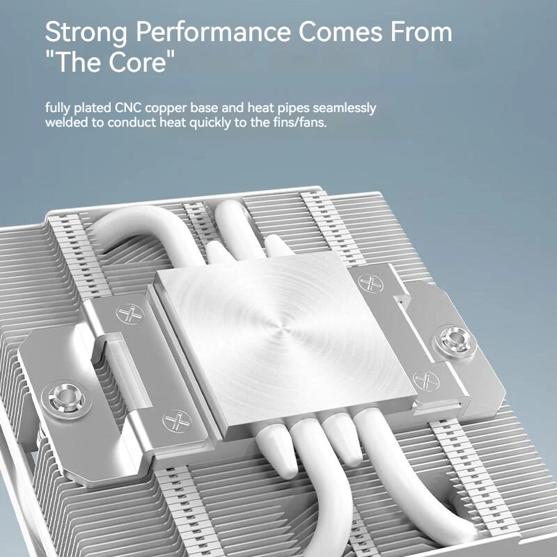 Imagem -05 - Id-refrigeração-low Profile Cpu Air Cooler Am4 Heat Pipe Full Reflow Welding Process Cpu Radiador para Lga1700 1200 Is47-xt