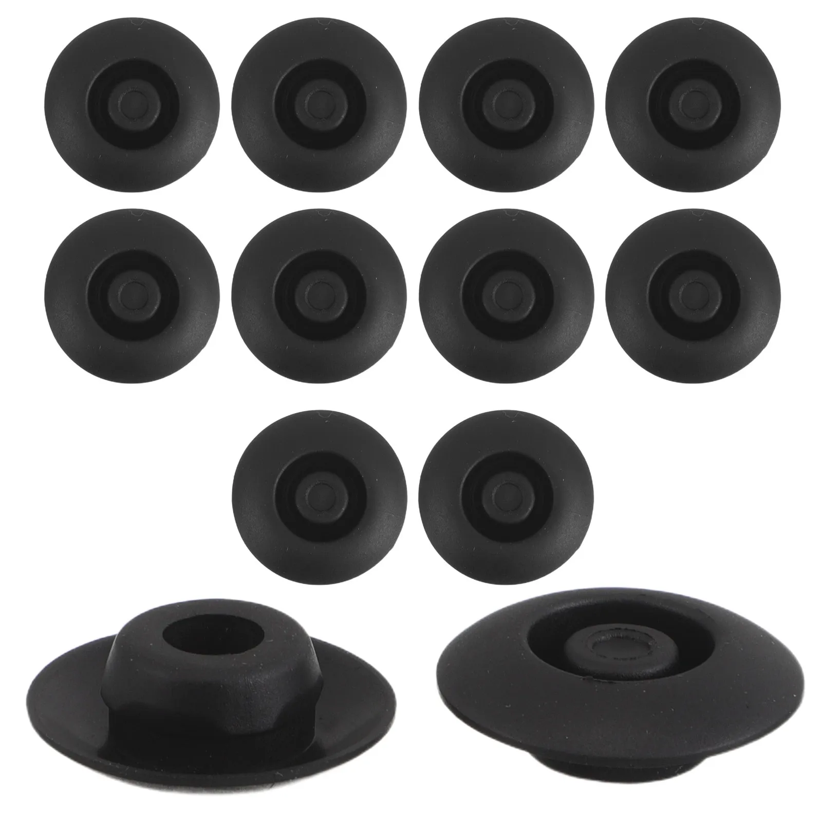 24Pcs Rubber Hole Plug Cover Black Watertight Dustproof Round Rubber Stopper for Car Doors Side Skirts Trailer Cap Plugs