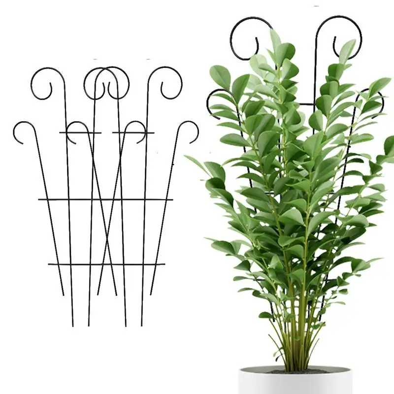 

2pcs Metal Plant Climbing Trellis Plant Support Stands Indoor Rose Vine Stakes Garden Potted Iron Fixed Rod Rack Cages Accessori