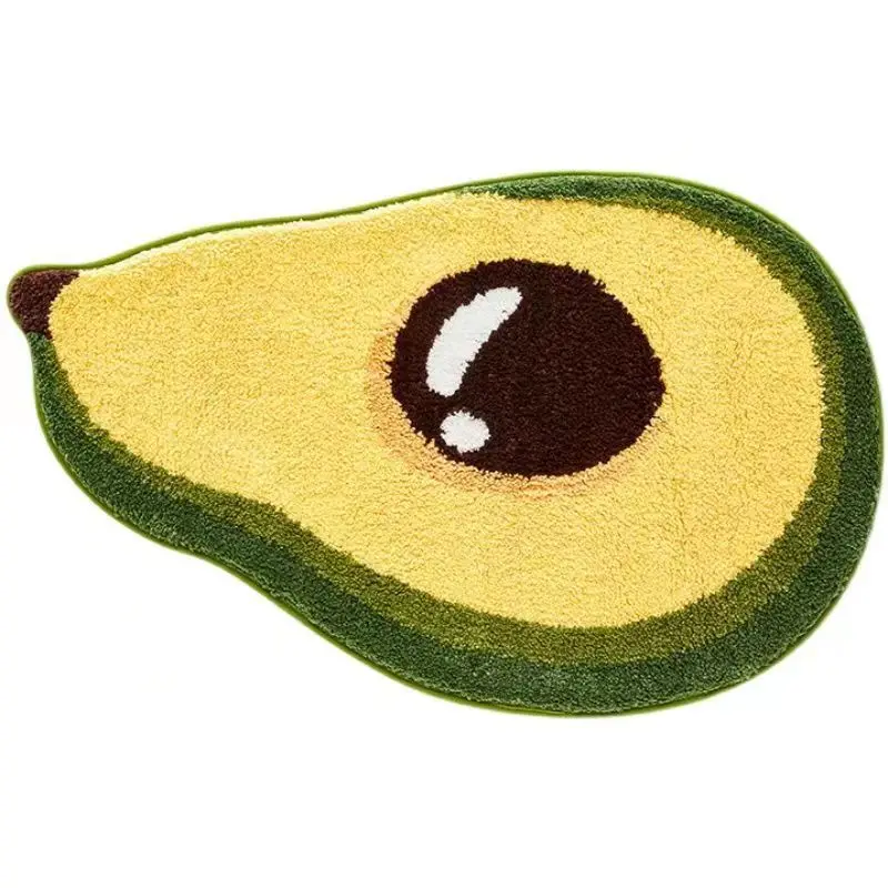 Small fresh fruit imitation cashmere toilet absorbent mat Bathroom toilet household carpet bedroom bedside foot mat