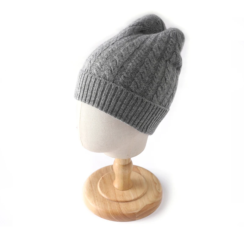 

ZYCZCXX100% вязаная шапка из мериносовой шерсти осенью и зимой, однотонная уличная теплая мягкая пуловерная шапка унисекс