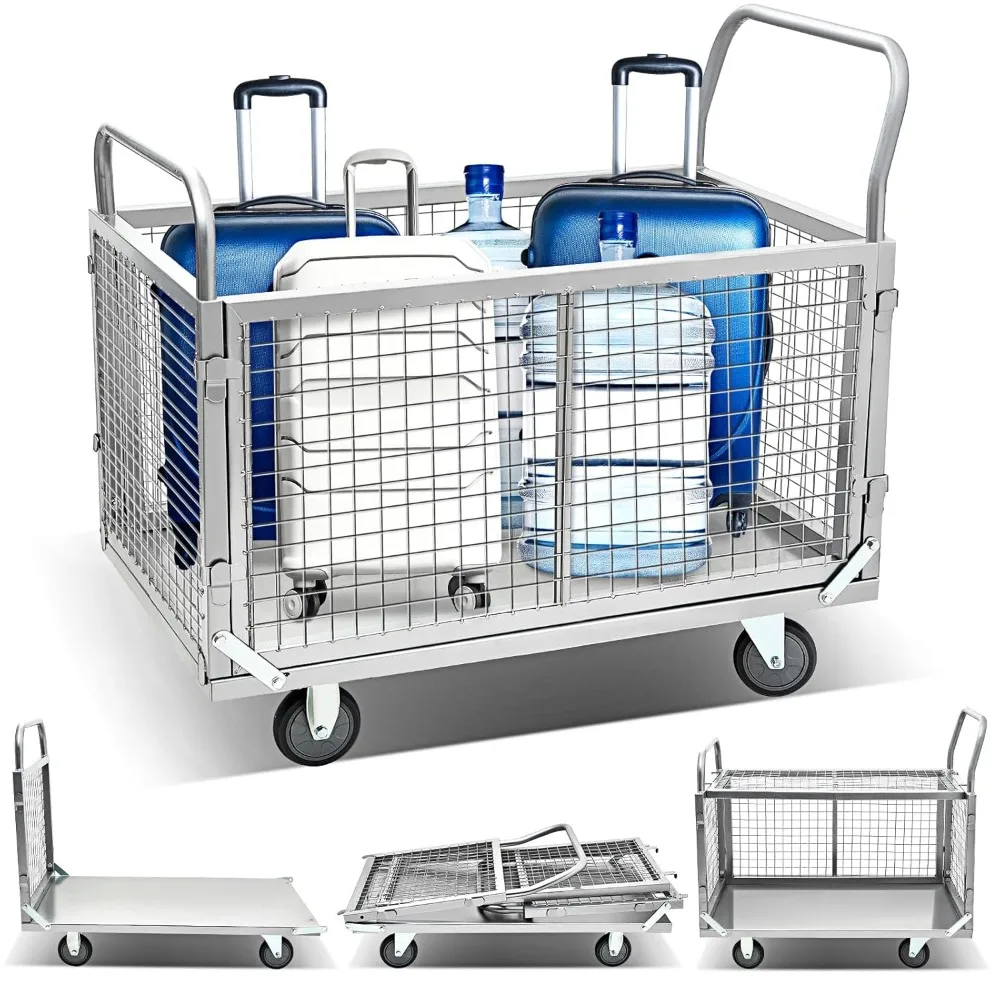 

Hotel Cleaning Cart Housekeeping Hotels Trolley Folding Folding Cart Hand Food Serving Rotating Furniture Commercial