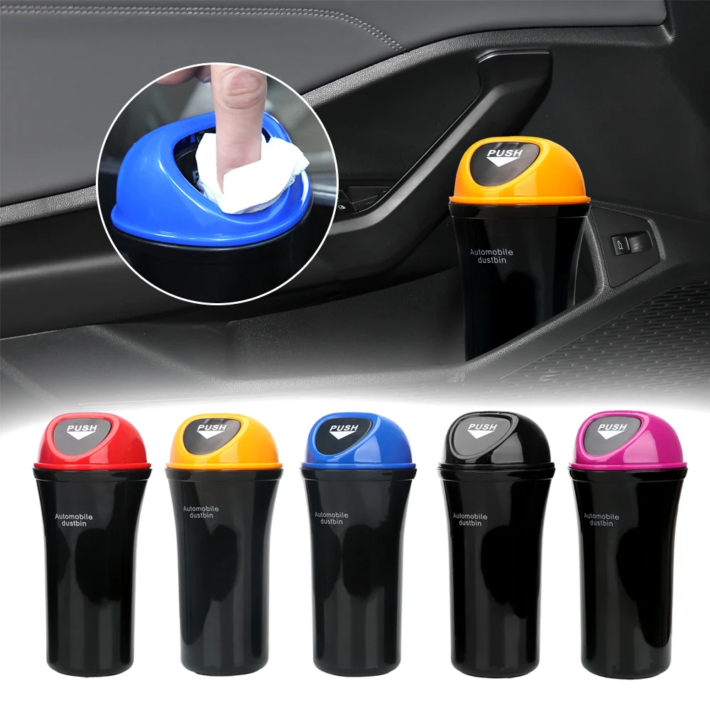 Car Trash Can Garbage Rubbish Holder Car-styling Dust Case Auto Organizer Storage Box Auto Door Seat Back Visor Trash Bin