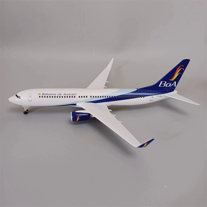 20cm Alloy Metal Boliviana de Aviacion Bolivian Boeing B737 Airlines Diecast Airplane Model Airways Plane With Wheels Aircraft