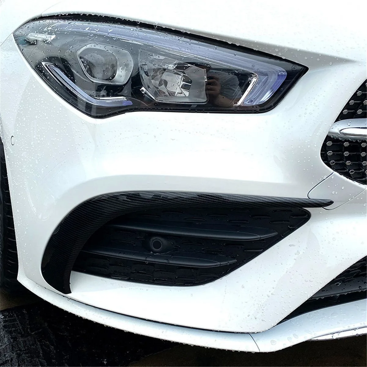 

Car Front Bumper Splitter Spoilers Canard Air Knife Surround Trim For Mercedes Benz CLA W118 C118 CLA35 2020+-A14Z