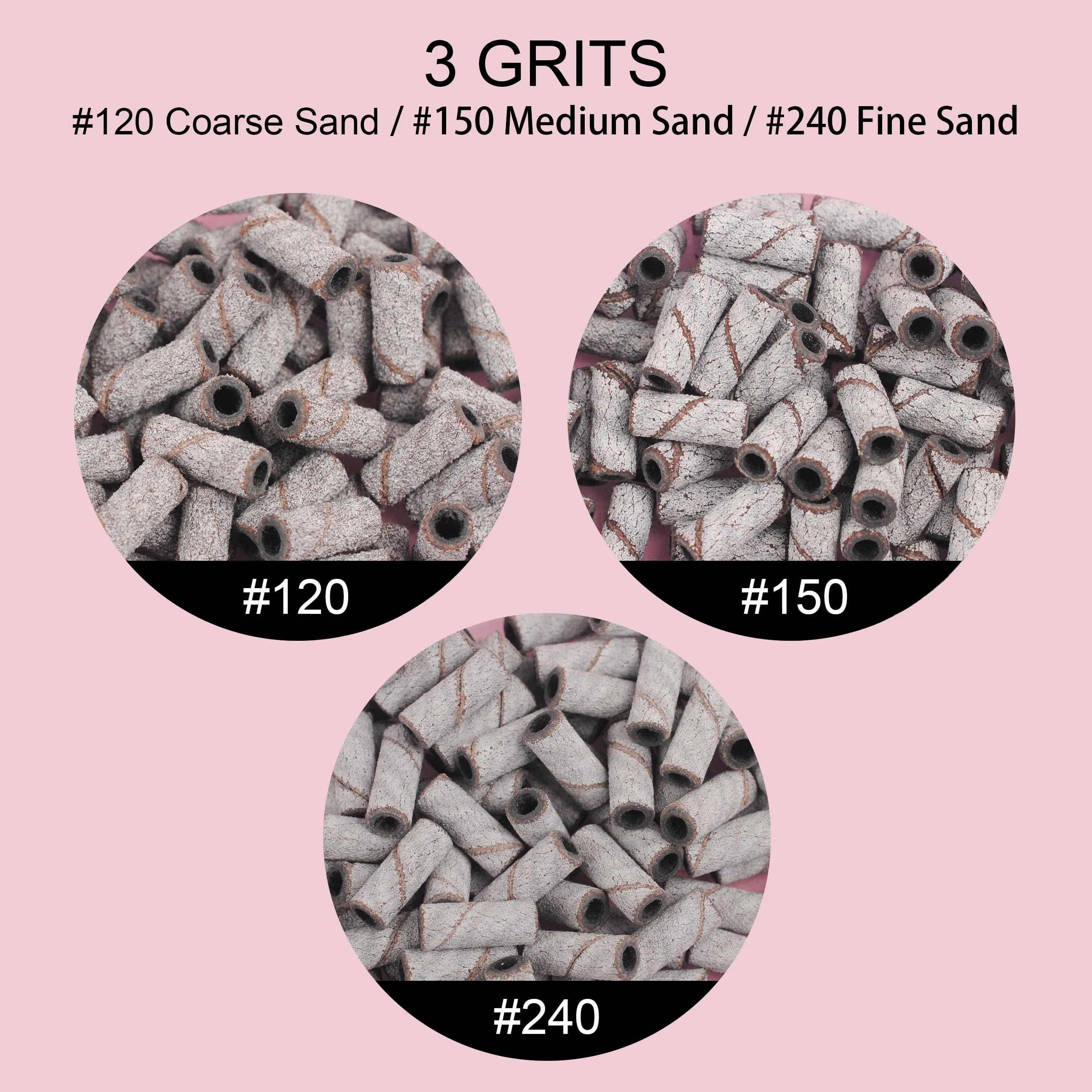 3mm ミニホワイトサンディングバンド ステンレス鋼ネイルドリルビット マンドレル 電動マニキュアアクセサリーツール