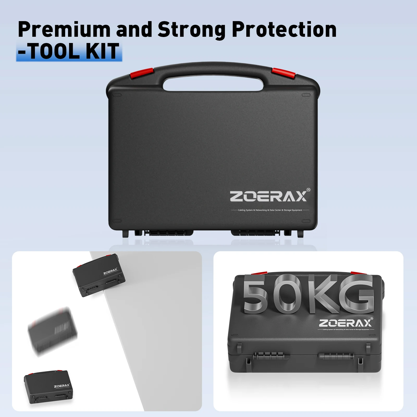 ZoeRax 9-in-1-RJ45-Crimpwerkzeug-Set mit Drahttester/Tracker, Crimpwerkzeug, CAT6-Stecker, Abdeckung, Stanzwerkzeug, Abisolierer, Schneider