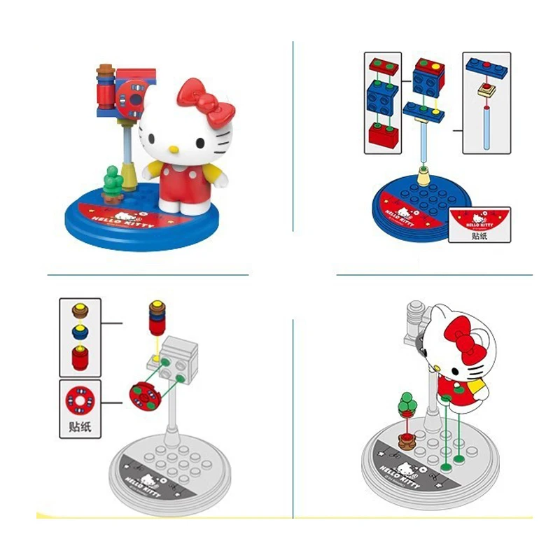 Auténticos Bloques de Construcción de Huevo Sorpresa Sanrio HelloKitty MY MELODY KUROMI POMPOMPURIN Muñeca Adorno Hecho a Mano Juguete Infantil Regalo