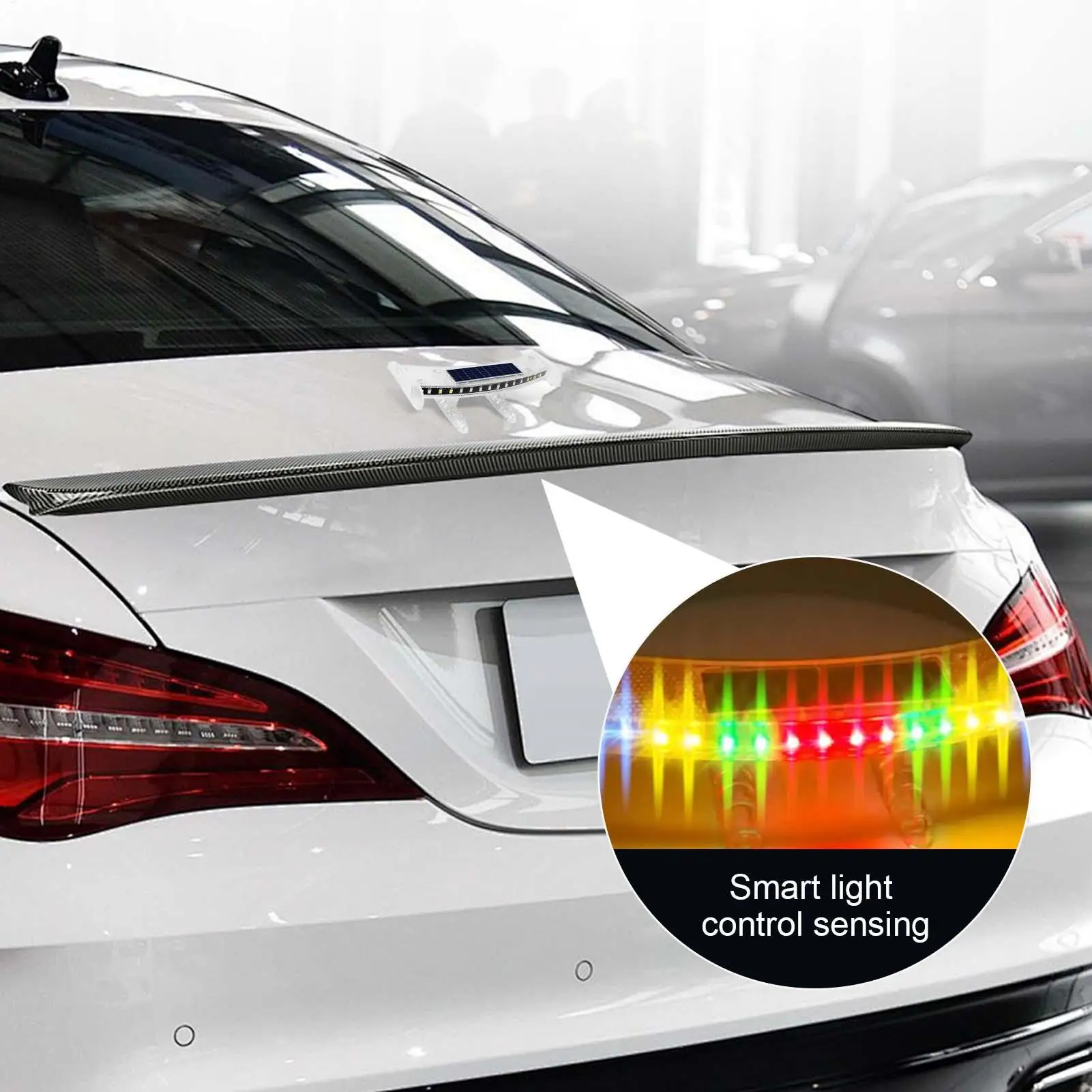 Tail Light For Vehicles Waterproof Dustproof Safe Driving Solar Power Car LED Tail Light For Sedan Truck RV Night Riding