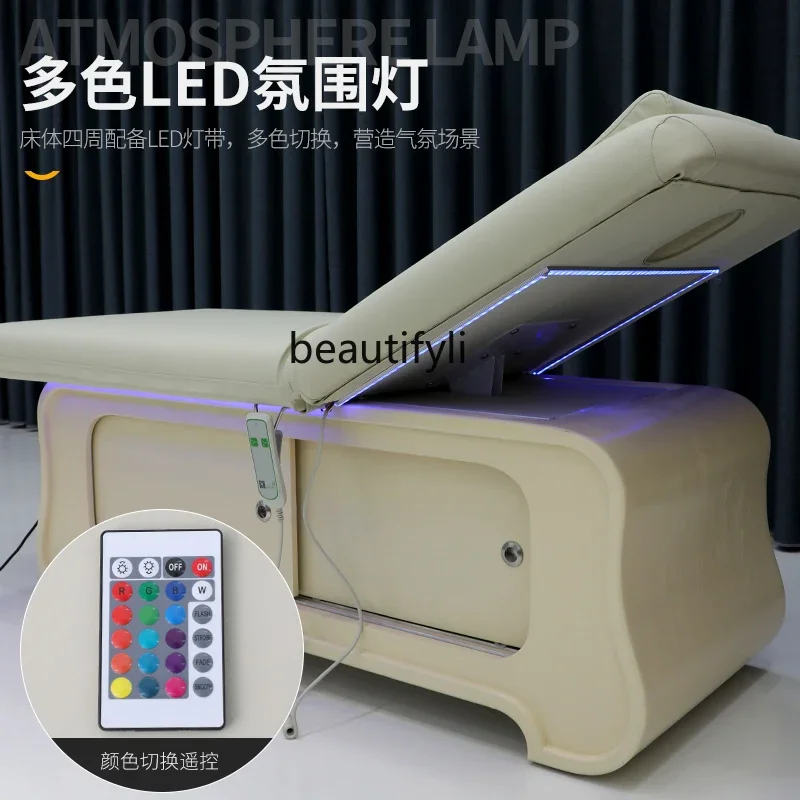 Electric Beauty Bed Beauty Salon Special Constant Temperature Heating Ambience Light Massage Multi-Function Bed