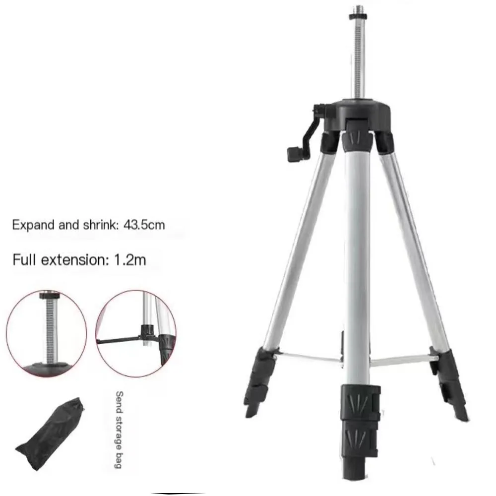 Multifunctionele laserwaterpas-statiefbeugel 3,6m telescopische paal laseruitbreiding met 1/4" en 5/8" interface voor 360° zelfnivellering