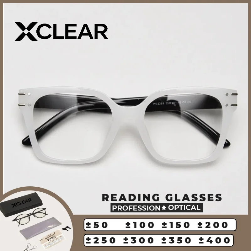 

XCLEAR Optical Anti Blue Ray Myopia Progressive Prescription Eyeglasses Reading Glasses Classic Square Frame Unisex Comfortable