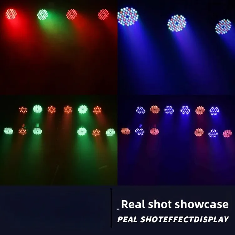 54 3w Par Lights Full Color Wedding LED Dyeing Surface Dance Studio Ambient Colorful Stage Lights Full Set