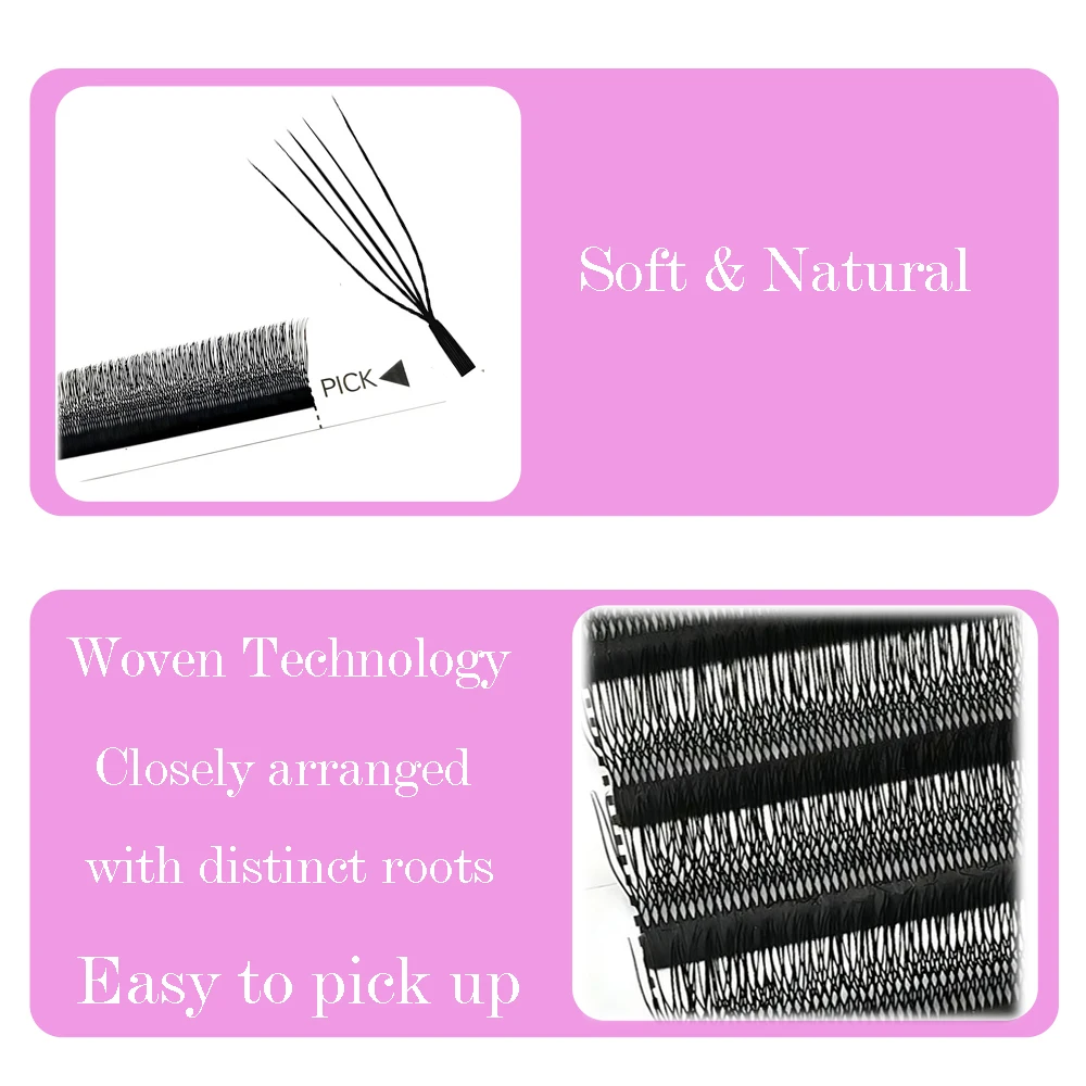 Qbeautylashes Cílios U 5D 6D W-förmige Wimpernverlängerungen, vorgefertigter Fächer, YY Soft Single Lash Extension Großhandel, Make-up-Tools