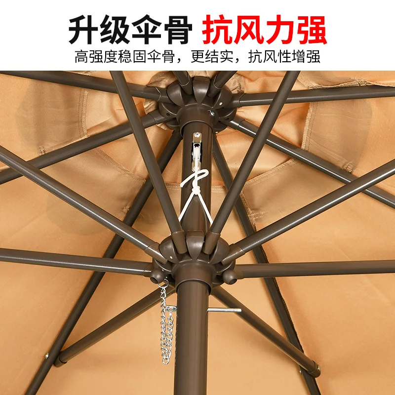 

Outdoor tables and chairs with umbrellas Large commercial street leisure wrought iron sun umbrella Outdoor courtyard middle colu