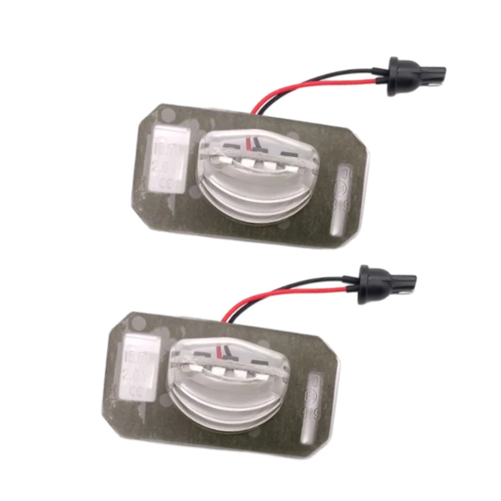 2Pcs Car LED License Number Plate Lights for Honda Crosstour Spirior Elysion Jade Crider White Light