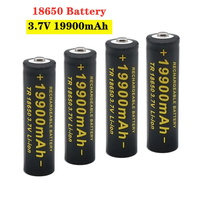 OK New 18650 battery 3.7V 19900mAh rechargeable liion  for Led flashlight    Wholesale +USB charger