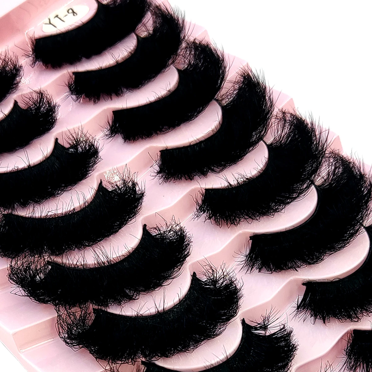 8 ペアの 25 ミリメートル人工ミンクまつげ 3D ドラマチックなつけまつげ手作りふわふわまつげ自然に長いまつげエクステンション