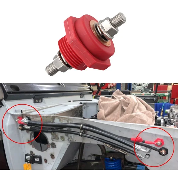 3/8 Inch Brass Battery Terminal Kit 440A DC Post Connectors, Auto Circuit Junction Connection Hardware Replacement Maintenance