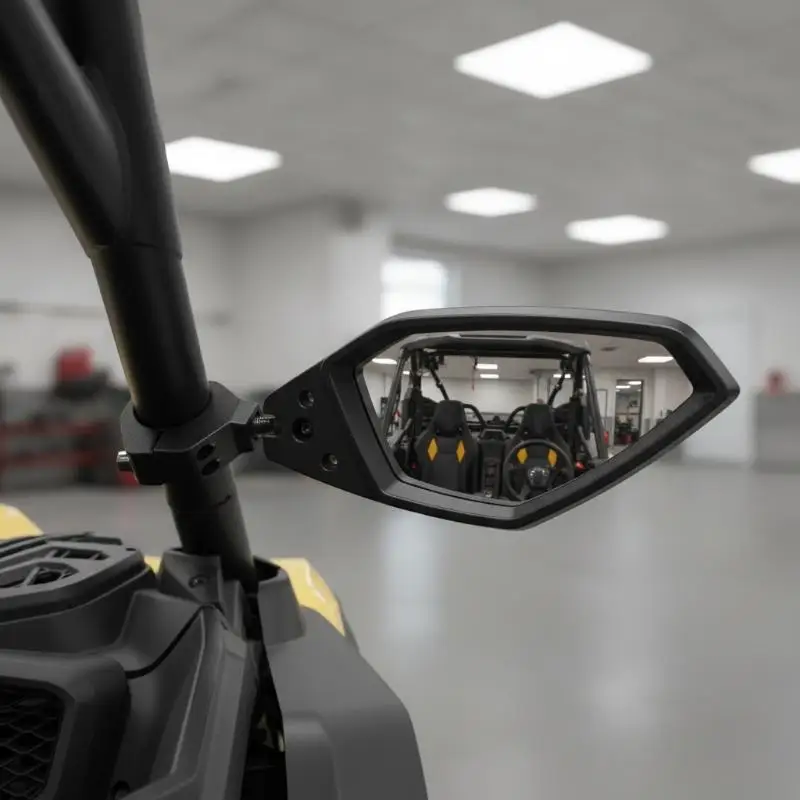 【CR】Adjustable UTV Rear View Side Mirrors Clear Wide Vision Scratch-proof Glass For Can-Am X3 XRS MAX Off-road Trips