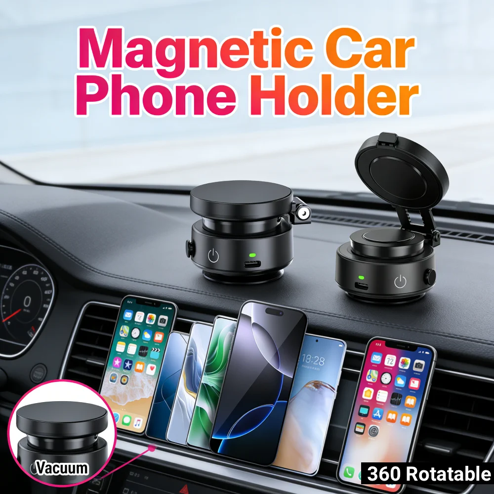 

Держатель для телефона Magsafe 360° ° Вращающийся складной магнитный держатель для автомобиля, устойчивый магнитный держатель для iPhone/Samsung/Xiaomi